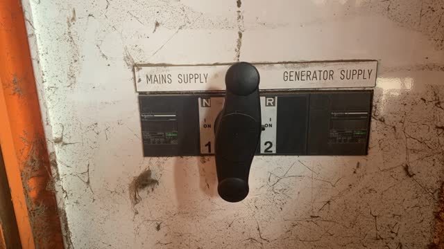 <p>Flick the switch to main supply in the switch board to off</p>