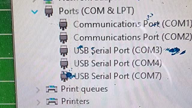 <p>This will reveal the cables assigned to the port.  If you unplug and plug the USB plug in, it will appear on here</p>
