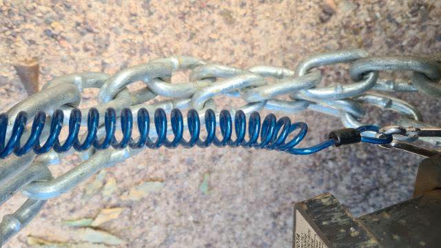 <p>If you trailer has a breakaway cable - the curly one - secure this to the vehicle.</p>