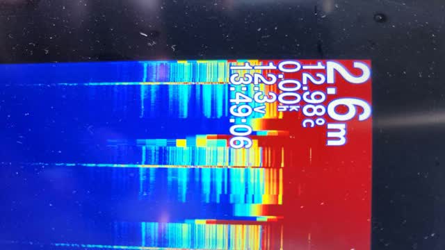<p>Your sounder will often display the voltage in you battery. 12 is good.</p>