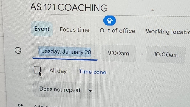 <p>Click 'All Day'</p>
