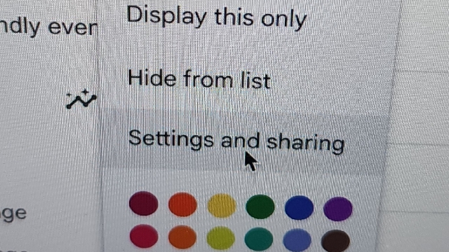 <p>Settings and Sharing</p>
