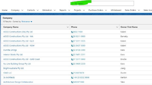 <p>The first step is to search Salesforce and make sure the company isn't already there.</p>