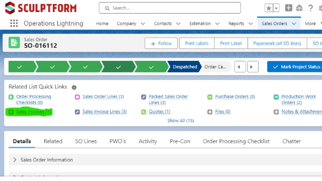 <p>#3
Payment for INV/Debtor.
In SF the BOQ has been converted to SO and INV has been issued.
The INV is normally issued when the goods are ready to be or have been despatched
We must apply the payment in both SO & INV in SF, this is from account customer/Debtor or prepaid.</p>