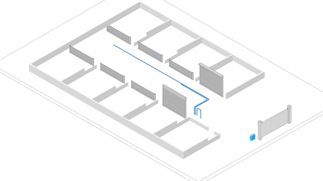 Install Cat6 cabling network for WAPs, routers and Internet connection. 
Install data racks where required.
Terminate cables both ends (RJ45 or patch panel).