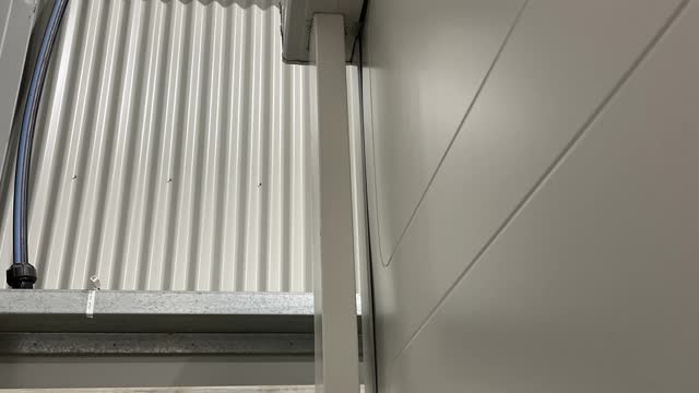 <p>Attach down pipe to the gutter and drill and pop rivit the sides to stop it from slipping.</p>

