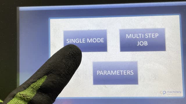 <p>Press the blue Single Mode button on the screen.</p>