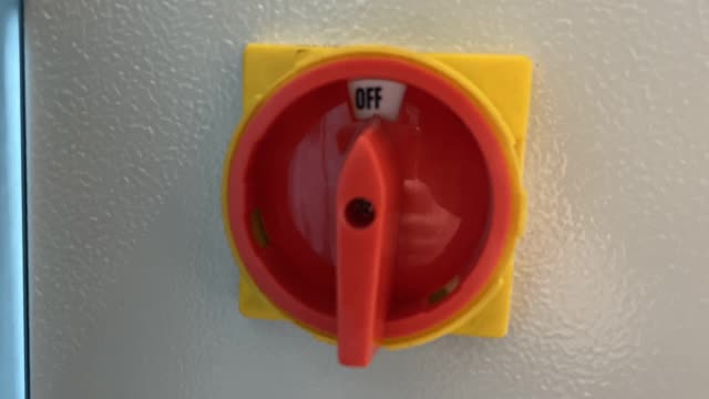 <p>Turn the red switch Off which is located at back of the machine.</p>
