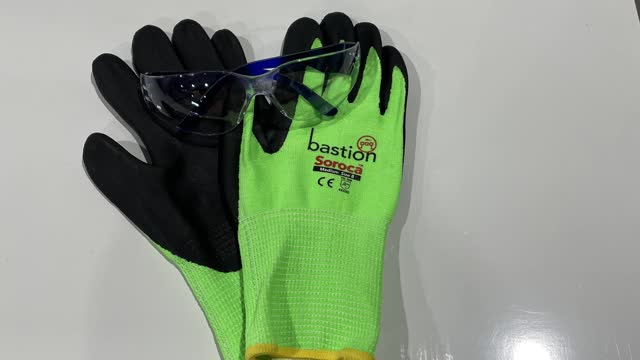 <p>Personal Protective Equipment (PPE). Gloves and Safety Glasses. If you don’t already have a pair of gloves or safety glasses, please see the store person.</p>
