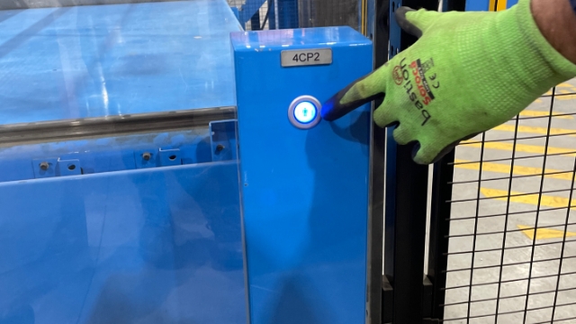 <p>Press the Blue safety reset button on the side of the machine.</p>
