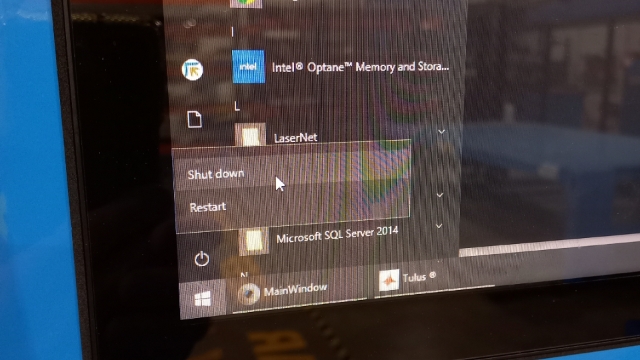 <p>Go to Windows Logo and select Power/Shut down. [As with any PC]</p>
