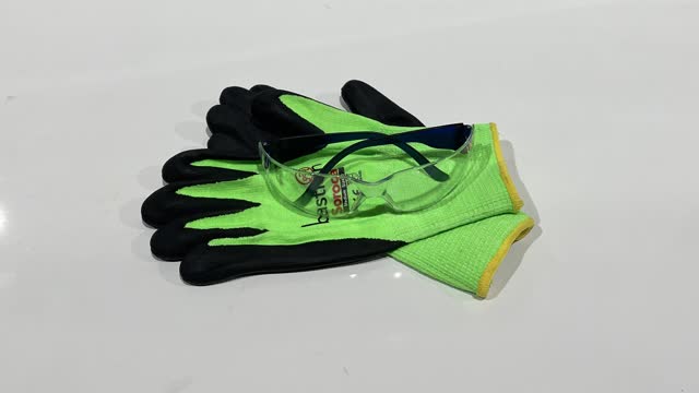 <p>Personal Protective Equipment (PPE). Gloves and Safety Glasses. If you don’t already have a pair of gloves or safety glasses, please see the store person.</p>
