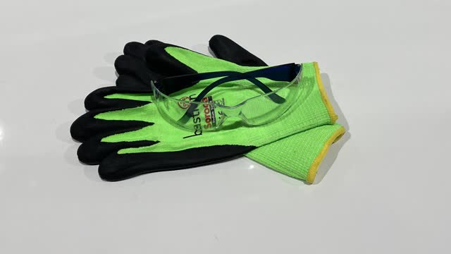 <p>Personal Protective Equipment (PPE). Gloves and Safety Glasses. If you don’t already have a pair of gloves or safety glasses, please see the store person.</p>