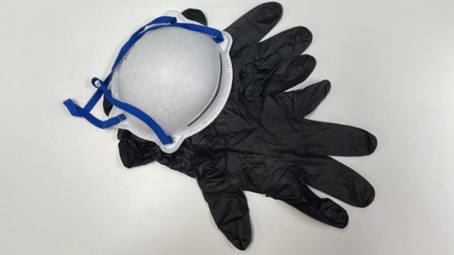 <p>Other forms of Personal Protective Equipment (PPE), include a face mask and black nitrile gloves when using the acid.</p>