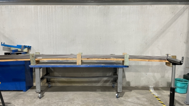 <p>Cutting Rods: Rods come strapped in a pack, use a forklift to load the rod pack into the wooden crate, cut the straps and remove all rubbish.</p>