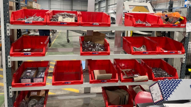 <p>There are different tubs for storing and sorting items.</p>