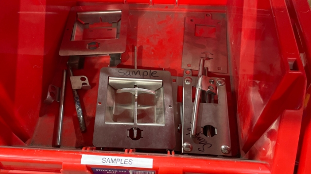 <p>Sample Tub (Control pieces): When you need to quality check locks or any componant items, there is a sample tub for you to use.</p>