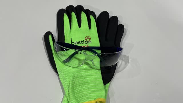 <p>Personal Protective Equipment (PPE). Gloves and Safety Glasses. If you don’t already have a pair of gloves or safety glasses, please see the store person.</p>