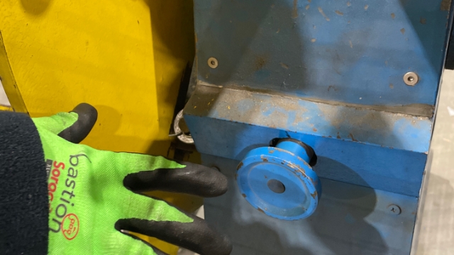 <p>Loosen the brake by spinning it to the left.</p>