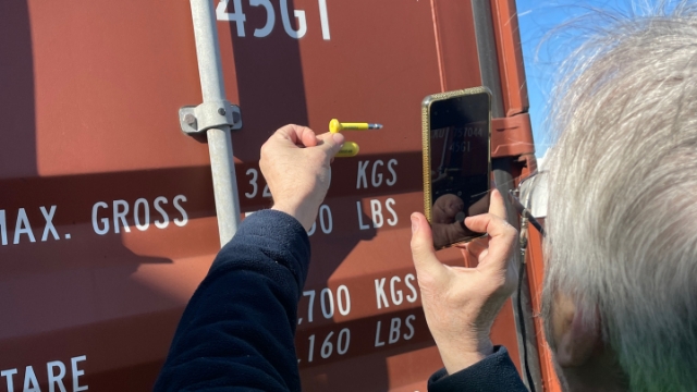 <p>Take a photo of the container information, along with the seal.</p>
