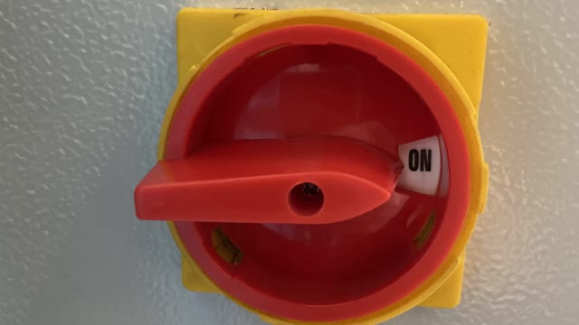 <p>Turn the red switch On, located at the back of the machine.</p>