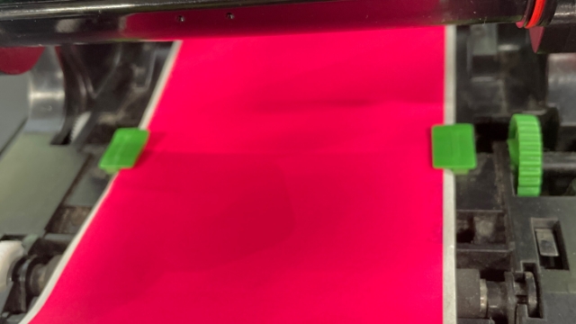 <p>Make sure the stickers is under the green tabs.</p>
