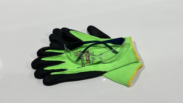 <p>Personal Protective Equipment (PPE). Gloves and Safety Glasses. If you don’t already have a pair of gloves or safety glasses, please see the store person.</p>