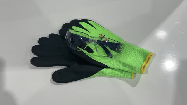 <p>Personal Protective Equipment (PPE). Gloves and Safety Glasses. If you don’t already have a pair of gloves or safety glasses, please see the store person.</p>