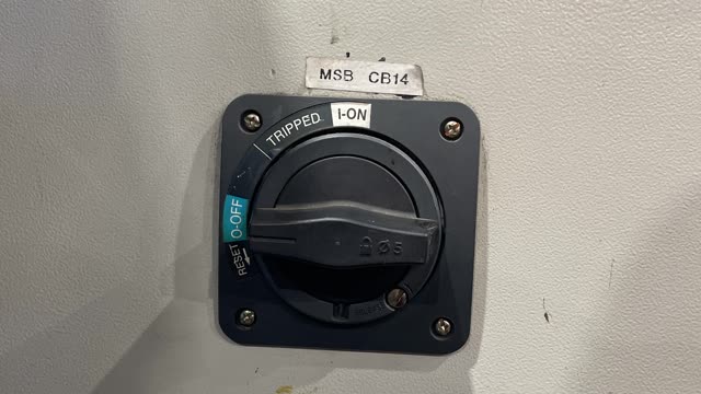 <p>Turn the main isolater switch (power switch) to Off.</p>