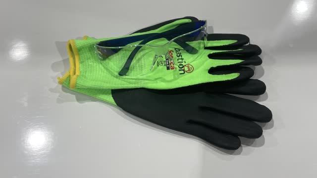 <p>Personal Protective Equipment (PPE). Gloves and Safety Glasses. If you don’t already have a pair of gloves or safety glasses, please see the store person.</p>