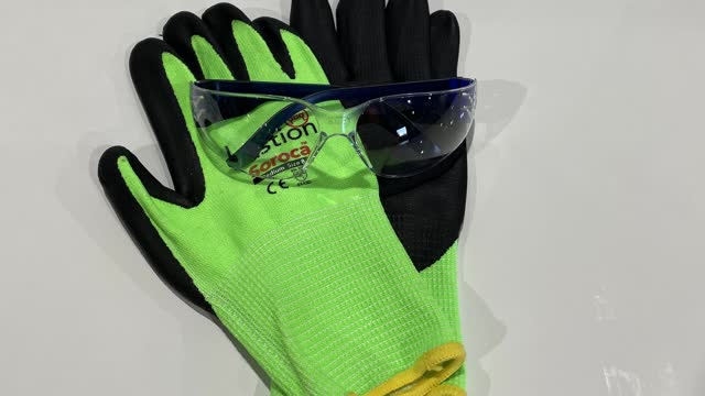 <p>Personal Protective Equipment (PPE). Gloves and Safety Glasses. If you don’t already have a pair of gloves or safety glasses, please see the store person.</p>