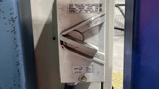 <p>Turn the main isolater switch (power switch) to On.</p>