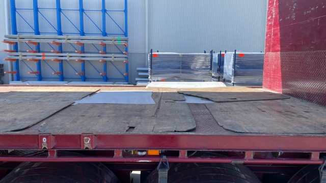 <p>The wooden boards underneath the pallets will help the Roller Doors from slipping and moving.</p>