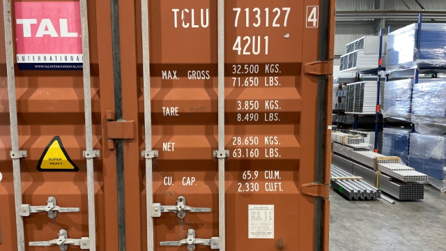 <p>Read the information on the front of the container to know the weight you can store in it. Take photos of this information. Later you will need this information (Container number and TARE weight) for the paperwork.</p>