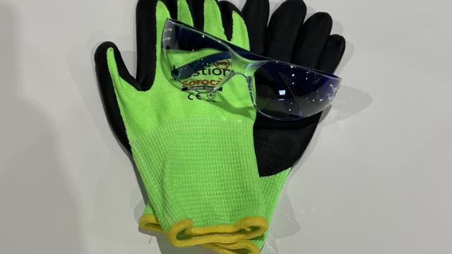 <p>Personal Protective Equipment (PPE). Gloves and Safety Glasses. If you don’t already have a pair of gloves or safety glasses, please see the store person.</p>