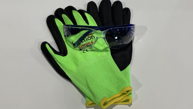 <p>Personal Protective Equipment (PPE). Gloves and Safety Glasses. If you don’t already have a pair of gloves or safety glasses, please see the store person.</p>