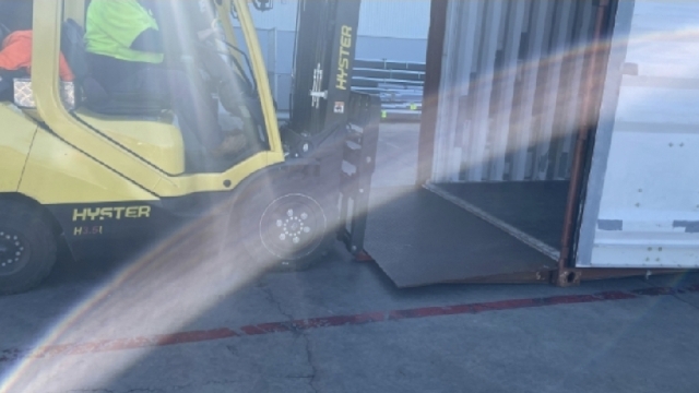 <p>Put a ramp in place at the opening of the container.</p>