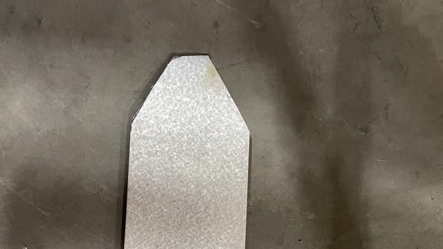 <p>Using grinder cut out marked lines to get the same profile as the template.(while wearing safety glasses and gloves).</p>