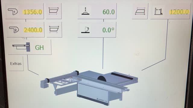 <p>Setting fences for cutting</p>
<ul>
<li>Choose most appropriate fence for cutting process required</li>
<li>Touch screen in the highlighted section to change fence position</li>
</ul>