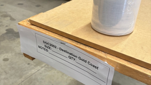 <p>When pallet is full ensure that the load is secured using pallet wrapping & correctly labelled with batch code. This can then be stored for the joinery team.</p>