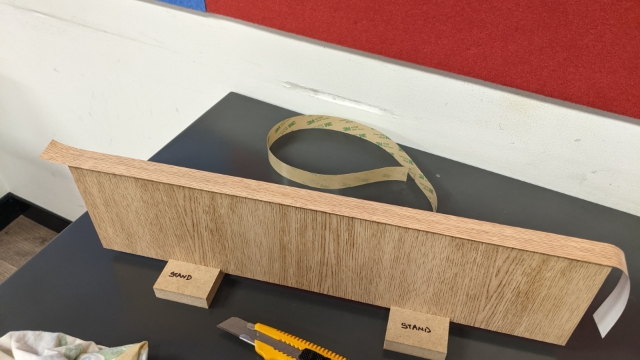 <p>Place tape in correct possion and press down.</p>

