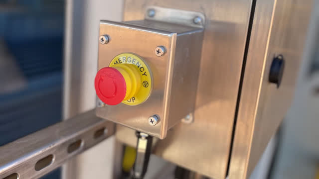 <p>Conduct a visual inspection of the Slurry Pump Area E-Stop (YA11) .</p>