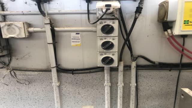 <p>Turn on wash down pump and water Canon
Note – cooler pump always stays on</p>