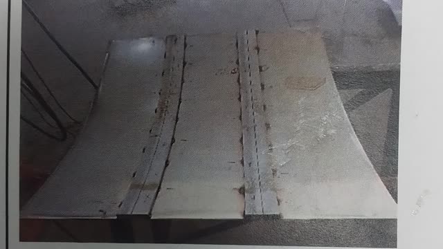 <p>Check that stainless steel rolled flatbar is the same radius as baffels before tacking them in place
Once happy tack stainless steel rolled flatbar in position on the inside of the cyclone front outside plate #2501032</p>