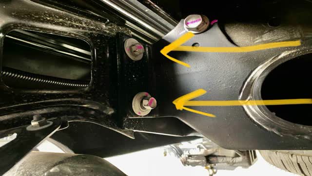 <p>2 bolts showing here</p>