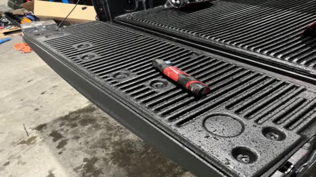 <p>Tailgate liner to be removed (if it has one)  Use T27</p>